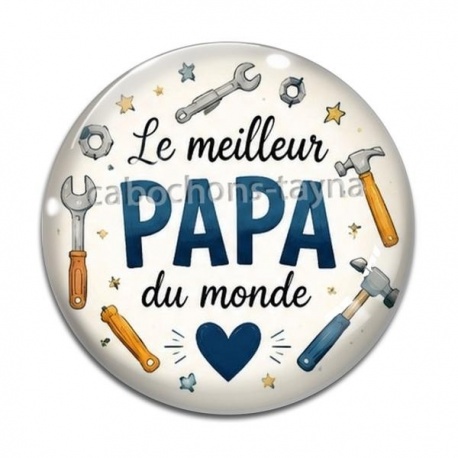 Cabochon Verre - le meilleur papa du monde