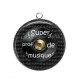Pendentif Cabochon Argent - super prof de musique
