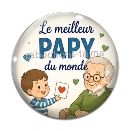 Cabochon Verre - Le meilleur papy du monde