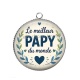 Pendentif Cabochon Argent - Le meilleur papy du monde