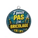 Pendentif Cabochon Argent - j'peux pas j'ai bricolage