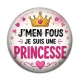 Cabochon Résine - j'men fous je suis une princesse