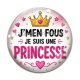 Cabochon Verre - j'men fous je suis une princesse