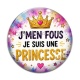 Cabochon Verre - j'men fous je suis une princesse