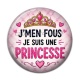 Cabochon Résine - j'men fous je suis une princesse