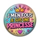 Cabochon Résine - j'men fous je suis une princesse