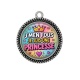 Pendentif Cabochon Argent - j'men fous je suis une princesse