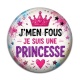 Cabochon Résine - j'men fous je suis une princesse