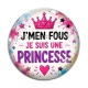 Cabochon Verre - j'men fous je suis une princesse