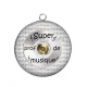 Pendentif Cabochon Argent - super prof de musique