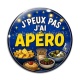 Cabochon Verre -  j'peux pas j'ai apéro