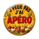 Cabochon Verre -  j'peux pas j'ai apéro