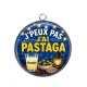Pendentif Cabochon Argent - j'peux pas j'ai pastaga