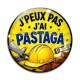 Cabochon Verre - j'peux pas j'ai pastaga