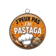Pendentif Cabochon Argent - j'peux pas j'ai pastaga