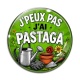 Cabochon Verre - j'peux pas j'ai pastaga