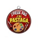 Pendentif Cabochon Argent - j'peux pas j'ai pastaga