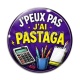 Cabochon Verre - j'peux pas j'ai pastaga