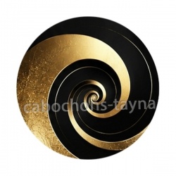 spirale noire et or