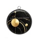 Pendentif Cabochon Argent - forme géométrique avec rond