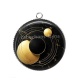 Pendentif Cabochon Argent - forme géométrique et rond