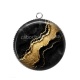 Pendentif Cabochon Argent - forme géométrique