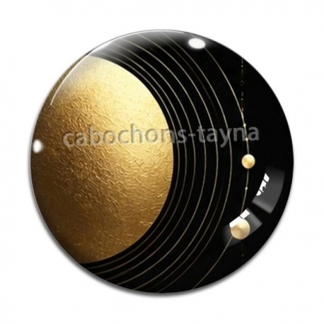 Cabochon Verre - spirale rond