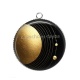 Pendentif Cabochon Argent - spirale rond
