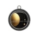 Pendentif Cabochon Argent - spirale rond