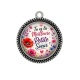Pendentif Cabochon Argent - tu es la meilleur petite soeur