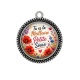 Pendentif Cabochon Argent - tu es la meilleur petite soeur