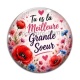Cabochon Verre -  tu es la meilleur grande soeur