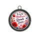 Pendentif Cabochon Argent -  tu es la meilleur grande soeur
