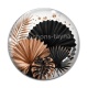 Cabochon Verre - feuille exotique 