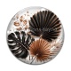 Cabochon Verre - feuille exotique 