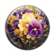 Cabochon Résine - fleur exotique