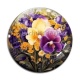 Cabochon Verre - fleur exotique