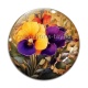 Cabochon Verre - fleur exotique