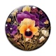 Cabochon Verre - fleur exotique