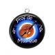 Pendentif Cabochon Argent - super prof de musique