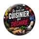 Cabochon Verre - je suis un cuisinier qui déchire