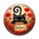 Cabochon Résine - chat noir, chat alors