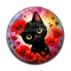 Cabochon Résine - chat noir 
