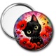 Miroir de poche - chat noir 