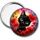 Miroir de poche - chat noir 