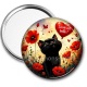 Miroir de poche - chat noir  la vie est belle