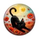 Cabochon Résine - chat noir 
