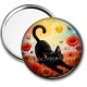Miroir de poche - chat noir 