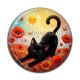 Cabochon Résine - chat noir 