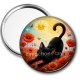 Miroir de poche - chat noir 